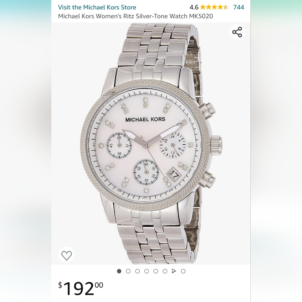 Michael Kors Stainless Steel Watch MSRP $192